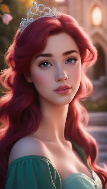 O encanto encantador de Ariel Retrato romântico realista