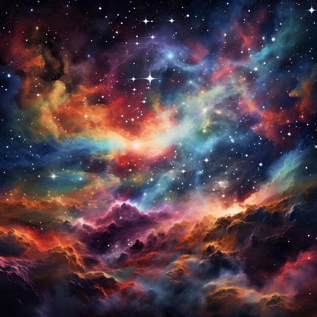 O Espaço Galáctico Colorido