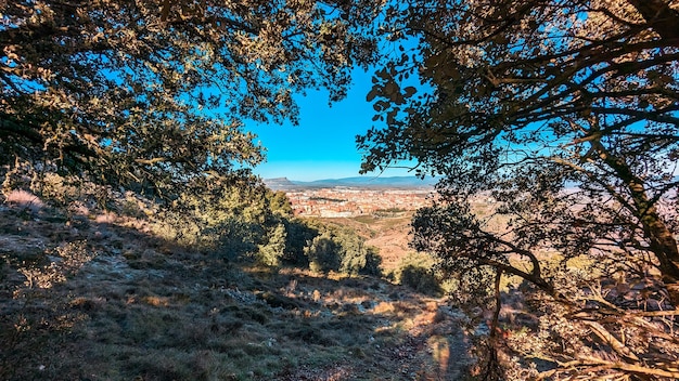 Foto o espetáculo do cume olhando para o esplendor de sorias da serra de santa ana