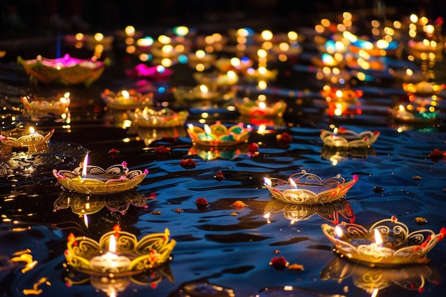 Foto o esplendor de diwali é uma delícia luminescente.