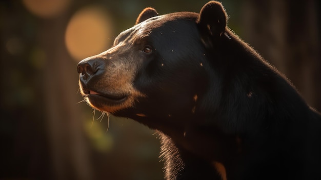 O esplendor iluminado pelo sol do urso