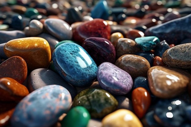 O esplendor majestoso de rochas coloridas em detalhe realista divino