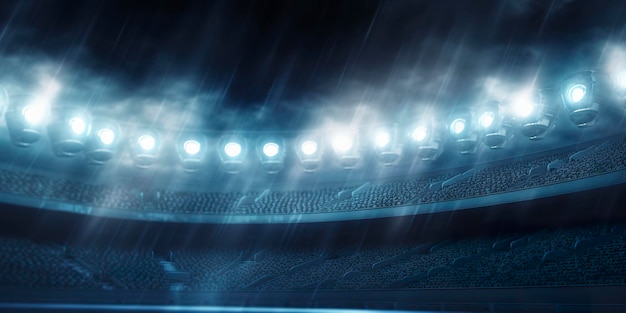 O estádio de futebol à noite Generative AI