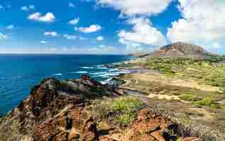 Foto o estado de kaiwi, costa cênica da ilha de oahu, no havaí, estados unidos