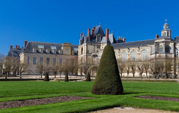 O famoso castelo real de Fontainebleau França