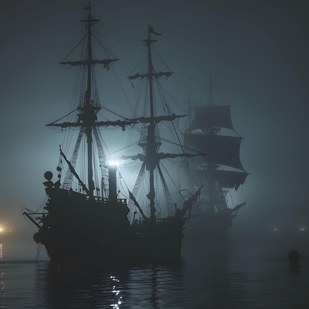 O Fantasma Negro sussurra segredos do mar àqueles que ousam se aproximar histórias de navios perdidos e cidades afundadas ouvidas apenas em noites nebulosas