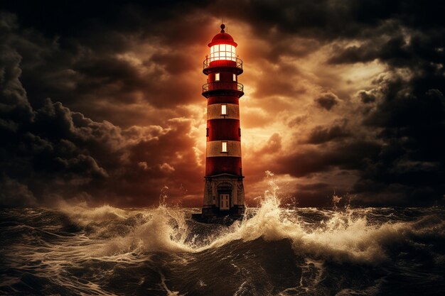 O farol dos mares tempestuosos brilha