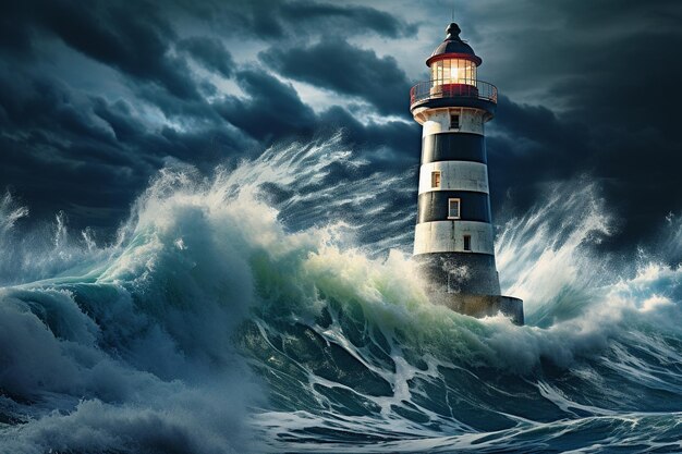 O farol dos mares tempestuosos brilha