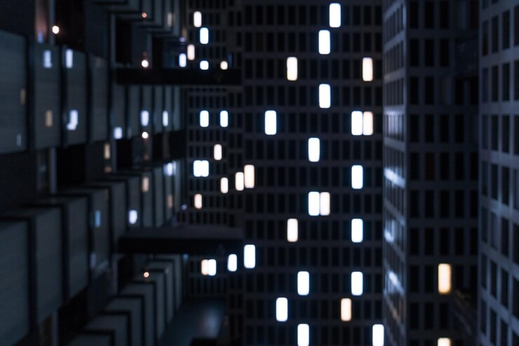 Foto o farol no sentido do filme de ficção científica