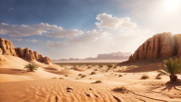 O fascínio da bela areia do deserto