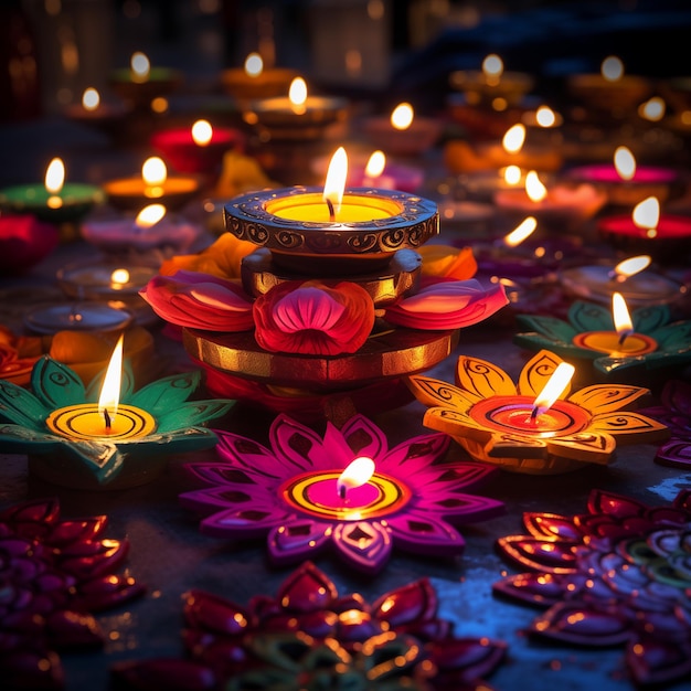 Foto o festival das luzes de diwali