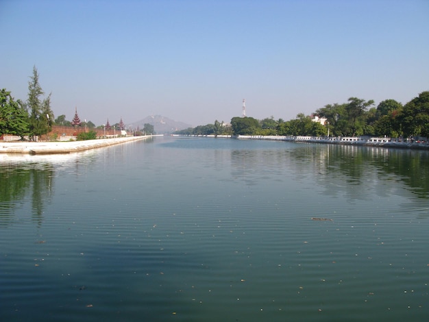 O forte antigo em Mandalay Myanmar