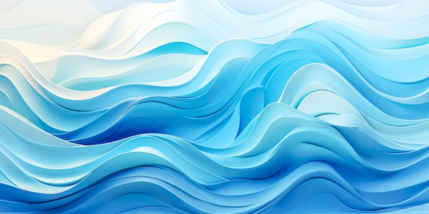 O fundo abstrato de curvas fluidas e gradientes suaves captura a essência de uma paisagem marítima tranquila
