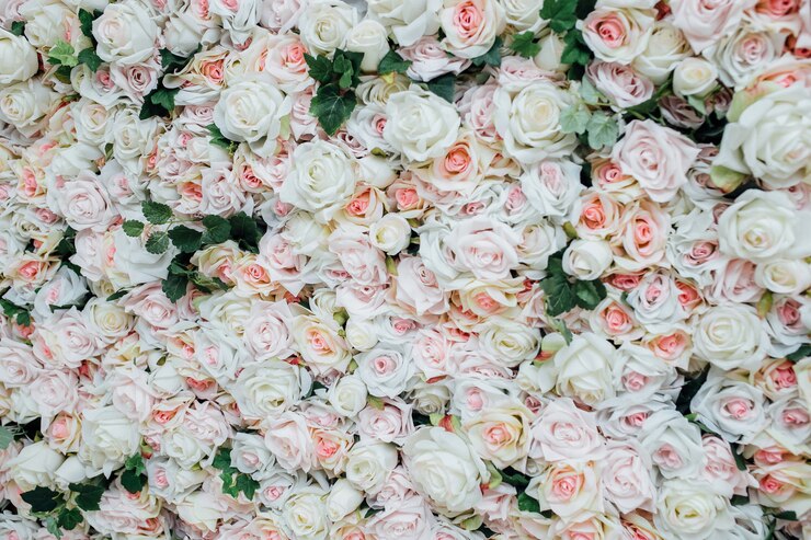 O fundo com flores