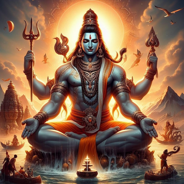 O fundo da imagem de Mahadev.