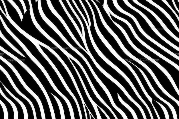 O fundo das listras da zebra é preto e branco