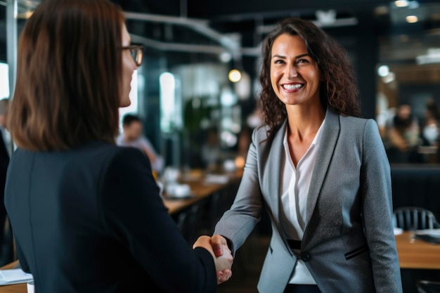 O gerente apertando a mão do cliente