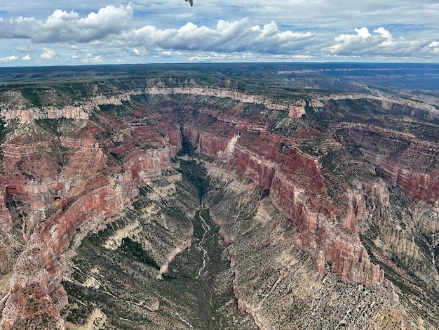 O Grand Canyon - visão de helicóptero