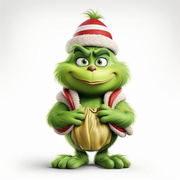 Foto o grinch de natal de pé