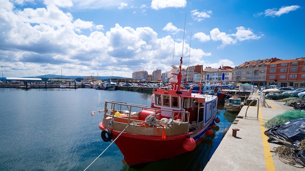 O Grove Ogrove puerto con barcos de pesca Pontevedra