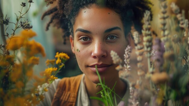 Foto o herbalista precisa selecionar o vegetal e a erva certa para uma acção eficaz