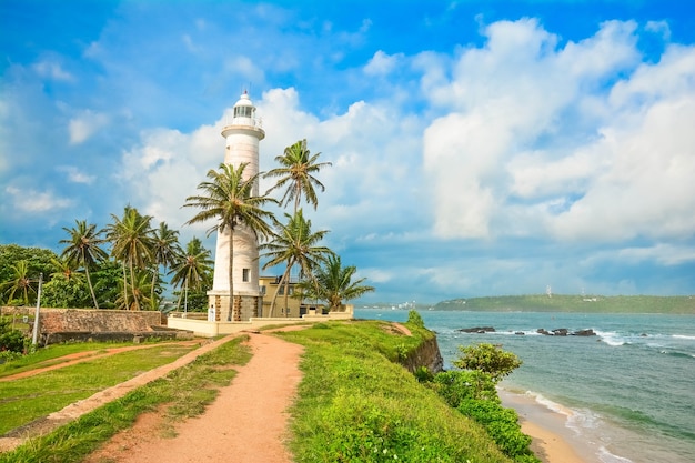 O histórico farol do forte Gall no Sri Lanka