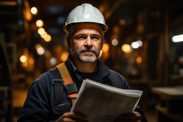 O homem com o chapéu está a ler o jornal e a olhar para a câmara.