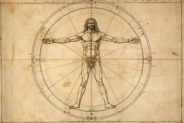 O Homem Vitruviano A Transformação Moderna Da Vinci39 O Homem Vitruviano Leonardo da Vinci Renascimento Italiano Estrutura geometria anatomia modelo da perfeição humana o corpo