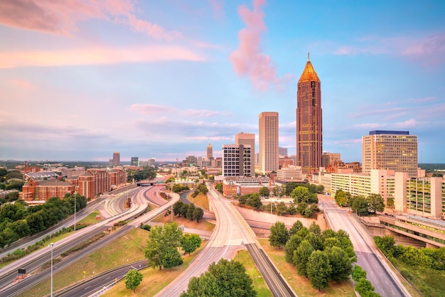 Foto o horizonte da cidade de atlanta