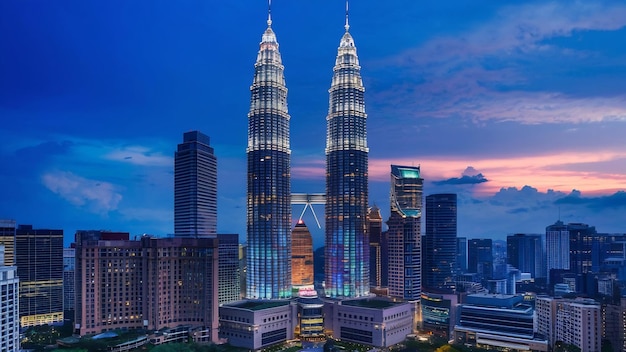 O horizonte da Torre Kuala Lumpur, na Malásia