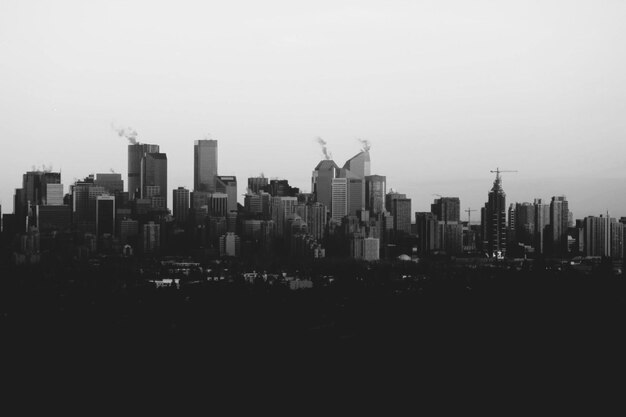 Foto o horizonte de calgary, alberta