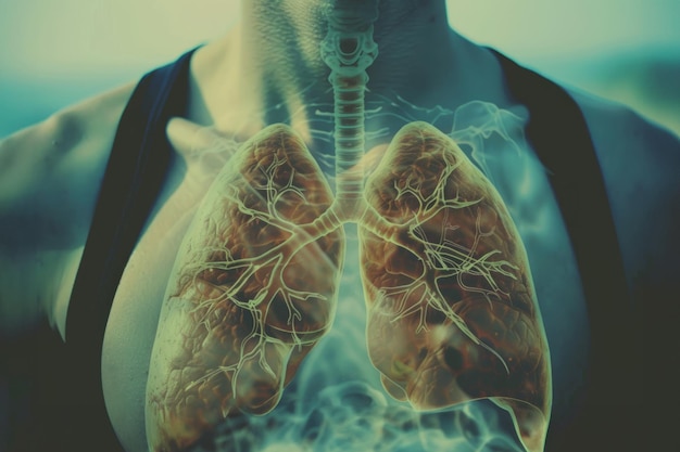 Foto o impacto da doença pulmonar