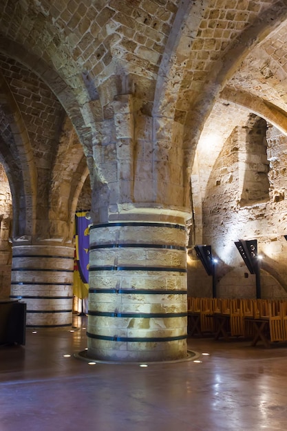 O interior da fortaleza de Akko