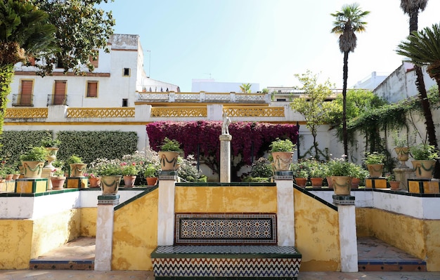 O jardim da casa de pilatos em sevilha andaluzia espanha