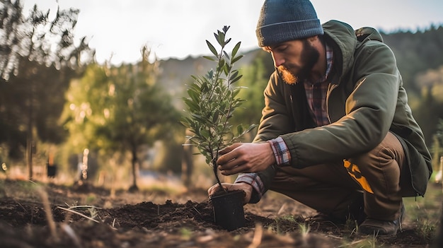 O jardineiro comunitário promove a produção local de alimentos e a restauração do habitat, a sustentabilidade e o envolvimento da comunidade Generative Ai