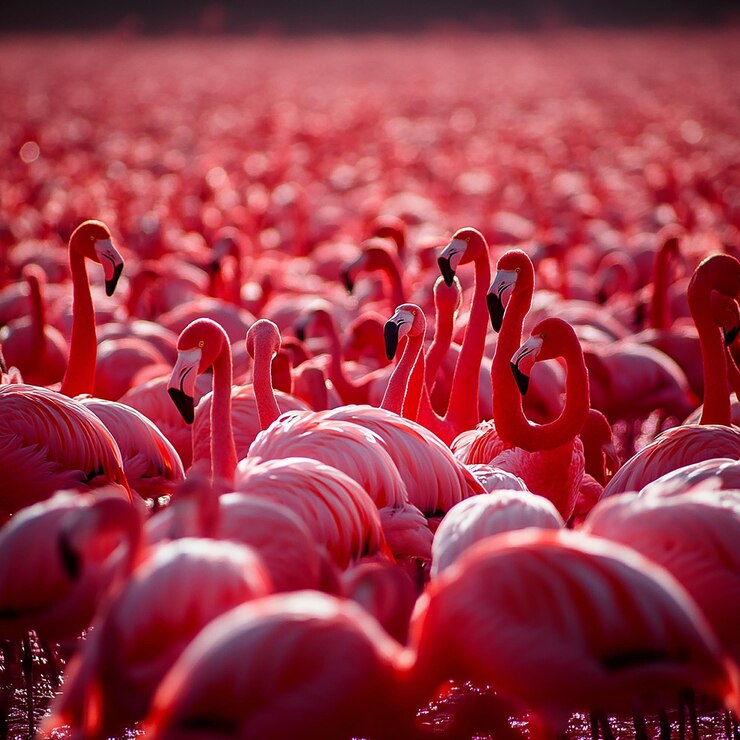 Foto o lago bogoria, no quênia, é um local privilegiado para fotografar flamingos.