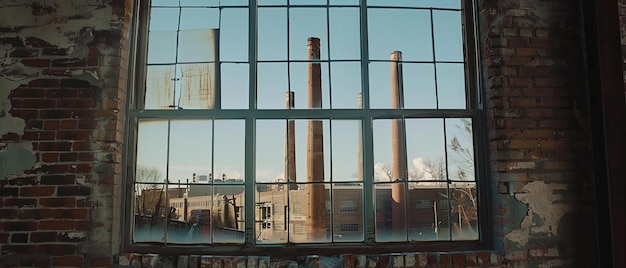 O legado da indústria capturando o passado através de uma janela de fábrica