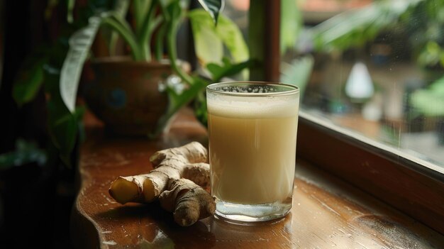 Foto o leite de gengibre em java ocidental aumenta a resistência e revigora o corpo