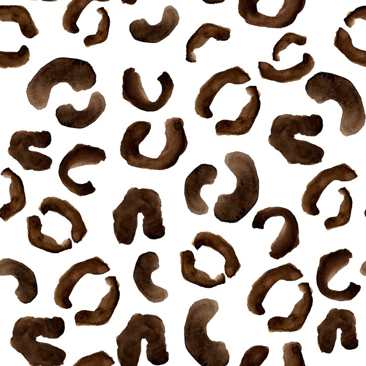 Foto o leopardo mancha o padrão perfeito de aquarela modelo para decorar desenhos e ilustrações