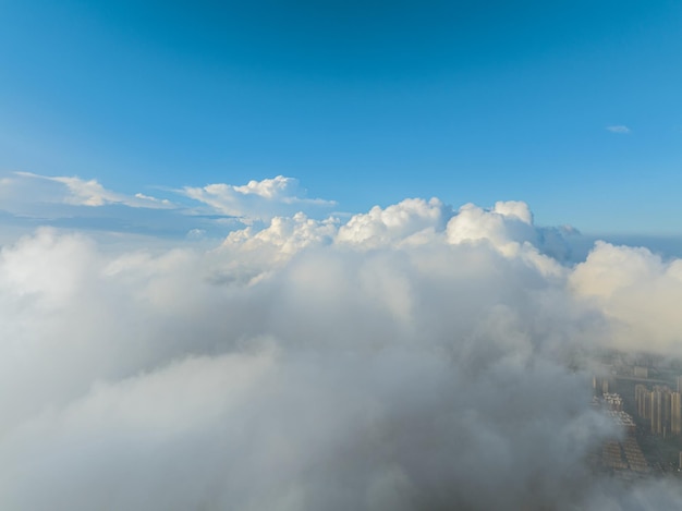 O lindo céu em Wuhan