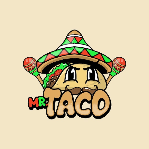 O logotipo do Mr. Taco.