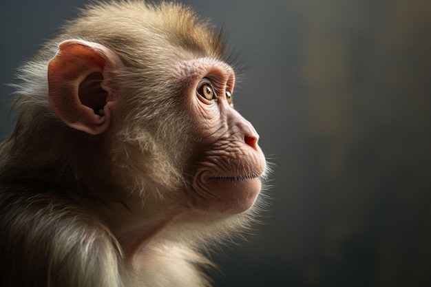 Foto o macaco rhesus é um primata castanho ou macaco e também é conhecido como macaca ou mullata