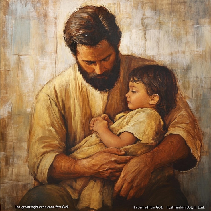 Foto o maior presente que já tive veio de deus. eu chamo-lhe pai.