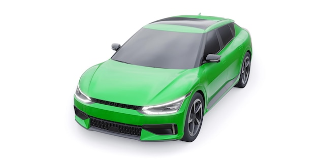 Foto o mais novo suv elétrico da família crossover para a ilustração 3d da cidade