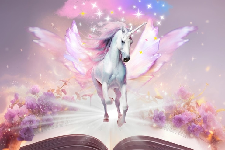 Foto o majestic unicorn é um remix de fantasia.