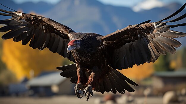 Foto o majestoso condor em voo