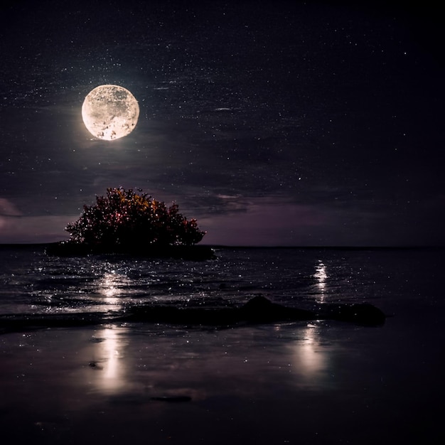O mar da lua, lua da noite
