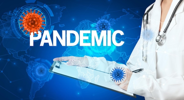 O médico preenche o registo médico.