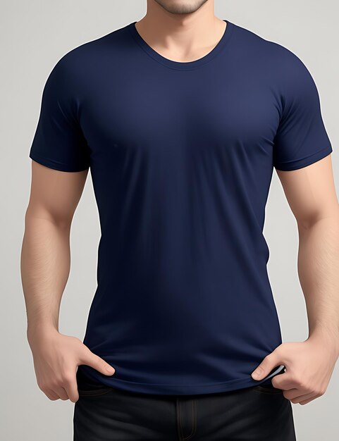 Foto o melhor modelo de homem de t-shirt branco antigo real vista frontal