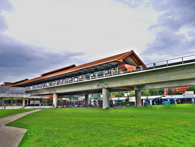 O metrô na cidade de singapura